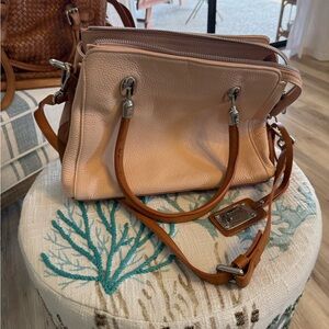 Valentina Blush and Tan Satchel